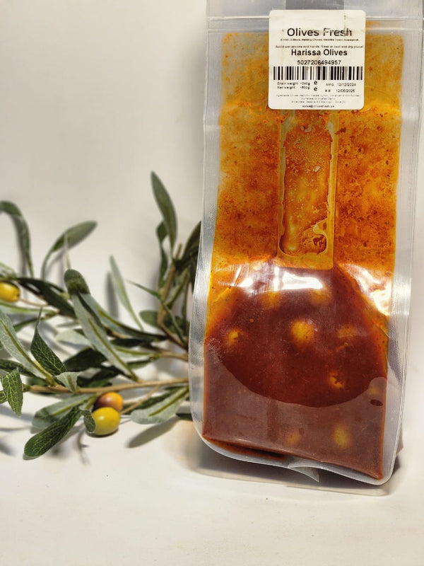 Harissa Olives (500g)