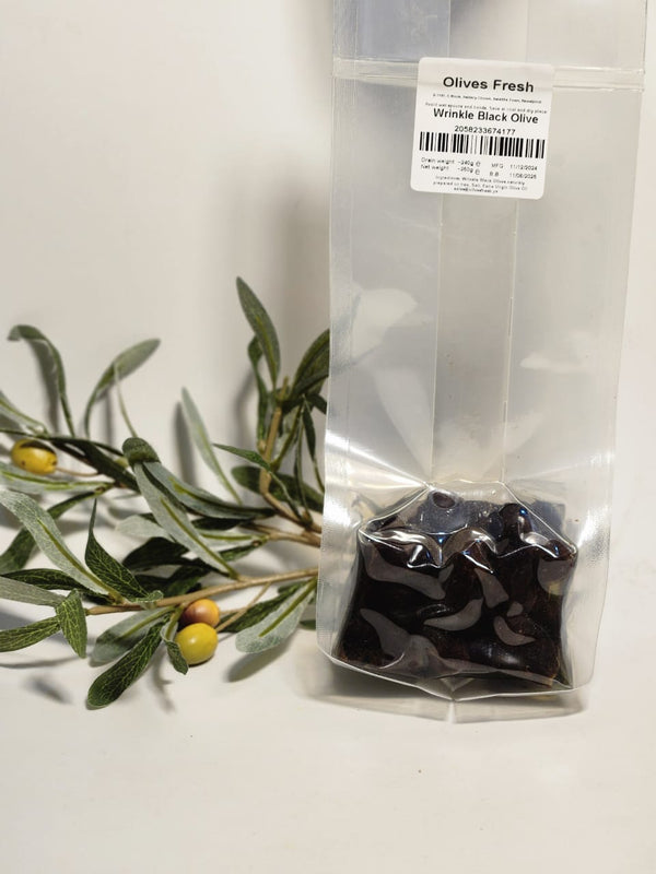 Wrinkle Black Olives (250g)