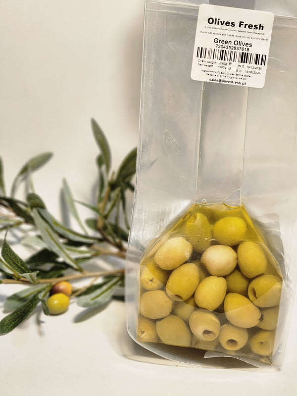 Fresh Green Olives without seeds